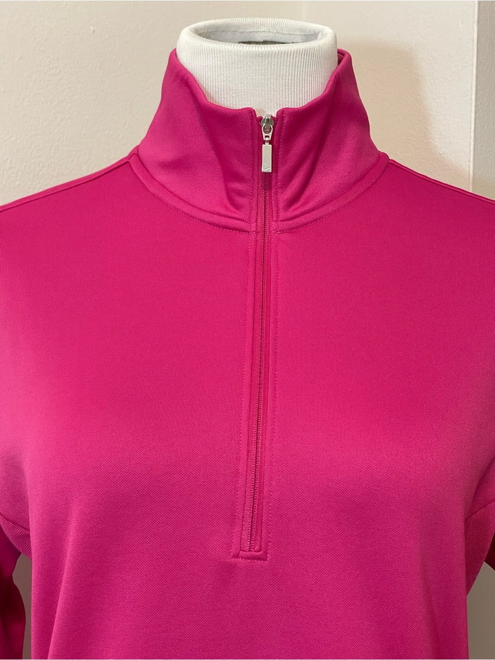 Nike Golf Tour Performance Women’s Therma-Fit Quarter-Zip Pink Pullover Size L - Picture 2 of 11